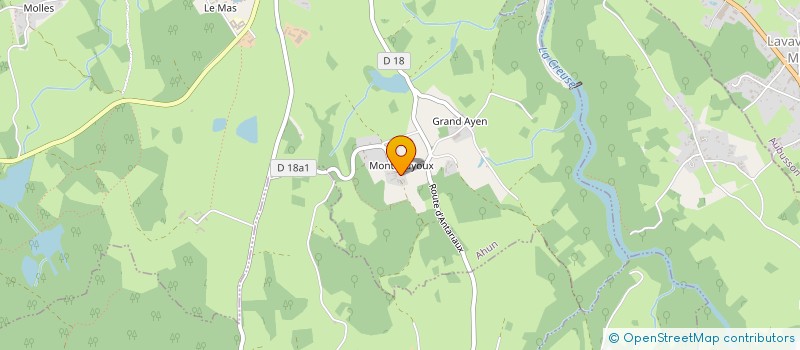 localisation de l'entreprise SCI LES FEUILLAUDS à AHUN