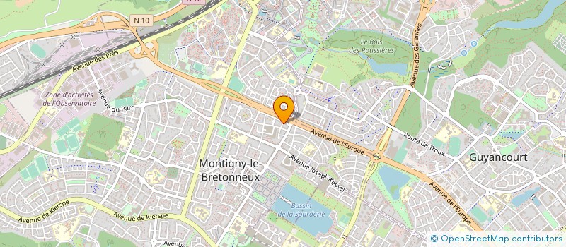 localisation de l'entreprise SCI LES FEUILLES MORTES  MONTIGNY LE BRETONNEUX