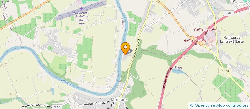 localisation de l'entreprise SCI LES FIOLLES  BRENS