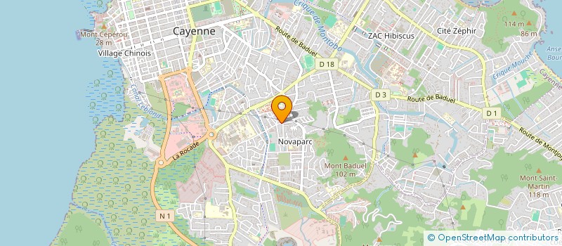 localisation de l'entreprise SCI LES FLAMBOYANTS  CAYENNE