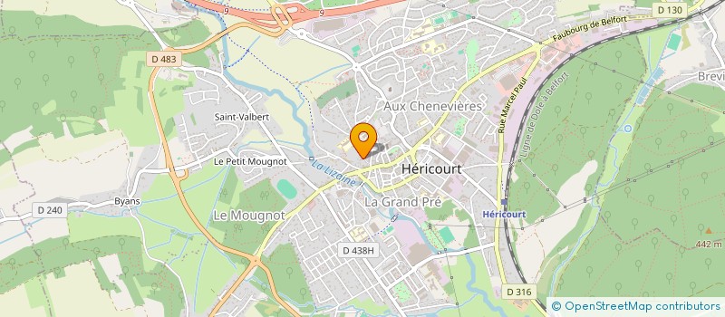 localisation de l'entreprise SCI LES FLAMBOYANTS  HERICOURT