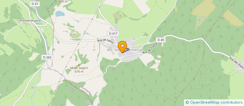 localisation de l'entreprise SCI LES FLEURS  ARC-SOUS-MONTENOT