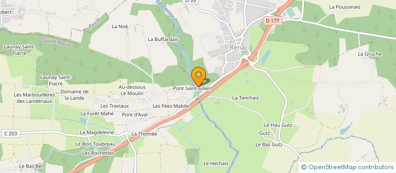 localisation de l'entreprise SCI LES FLEURS  RENAC