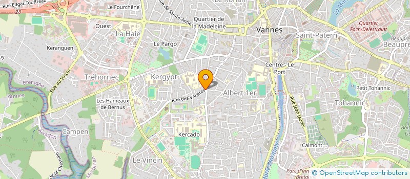 localisation de l'entreprise SCI LES FLEURS D'ARVOR à VANNES