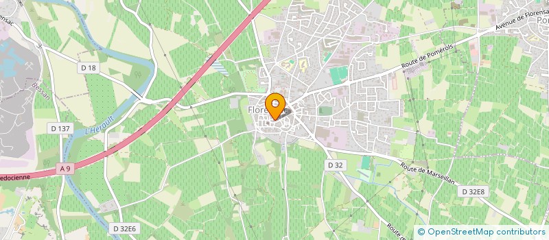 localisation de l'entreprise SCI LES FLEURS EN SAC  FLORENSAC