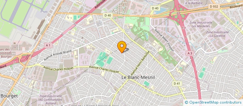 localisation de l'entreprise SCI LES FLORALES  LE BLANC-MESNIL