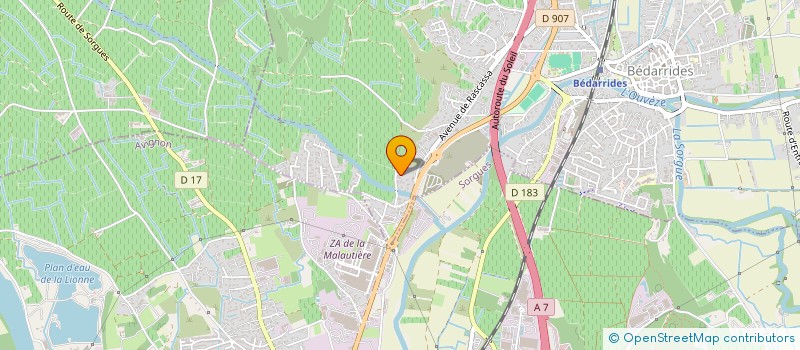 localisation de l'entreprise SCI LES FLORALIES  BEDARRIDES