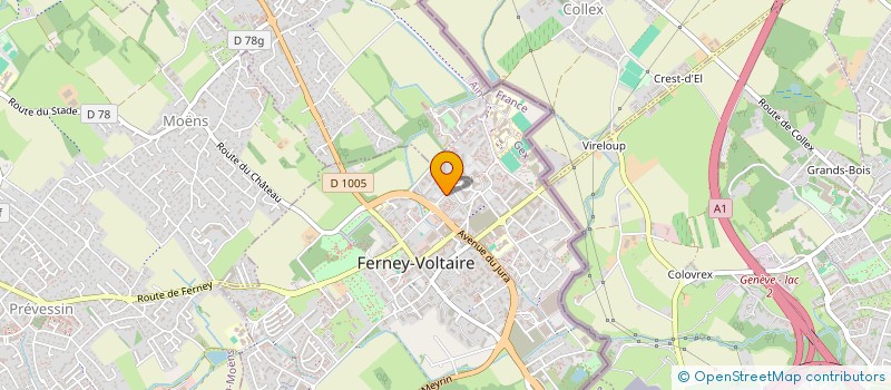 localisation de l'entreprise SCI LES FLORENTINES ORTHODONTIE à FERNEY-VOLTAIRE