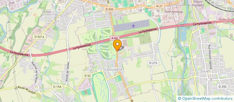 localisation de l'entreprise SCI LES FONTAINES  LALOUBERE