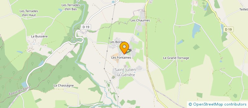localisation de l'entreprise SCI LES FONTAINES  SAINT-JULIEN-LA-GENETE