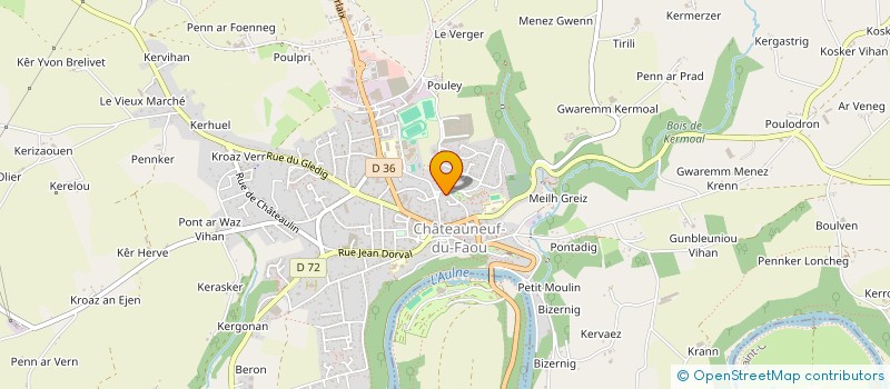 localisation de l'entreprise SCI LES FONTAINES à CHATEAUNEUF-DU-FAOU