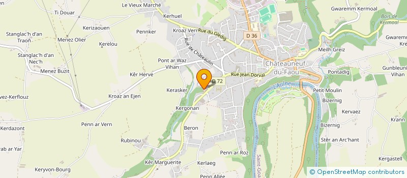 localisation de l'entreprise SCI LES FONTAINES AR FEINTEUNIOU à CHATEAUNEUF-DU-FAOU