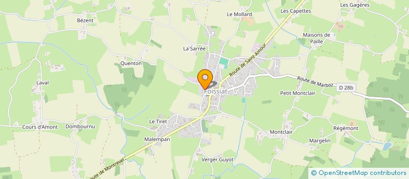 localisation de l'entreprise SCI LES FONTANETTES  FOISSIAT