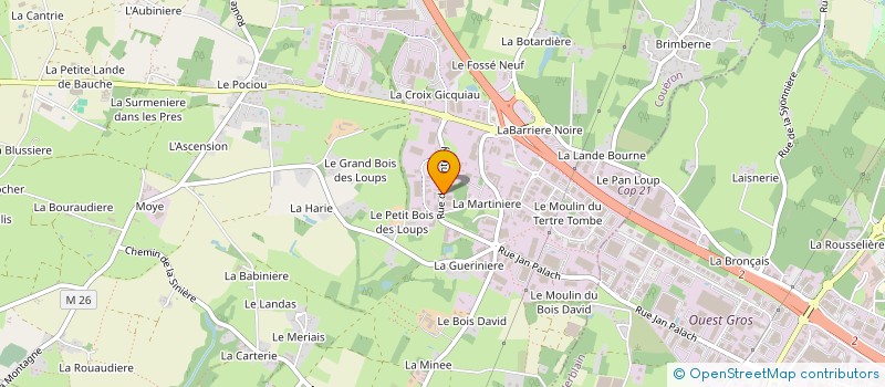 localisation de l'entreprise SCI LES FORESTRIES à COUERON