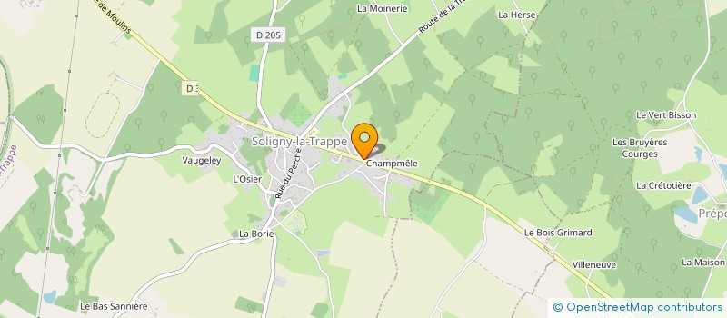 localisation de l'entreprise SCI LES FORETTES à SOLIGNY-LA-TRAPPE