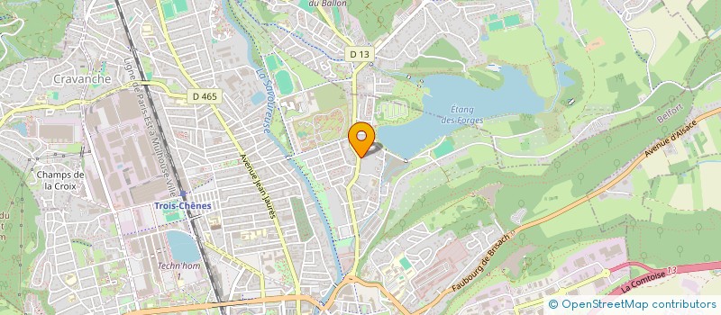 localisation de l'entreprise SCI LES FORGES  BELFORT