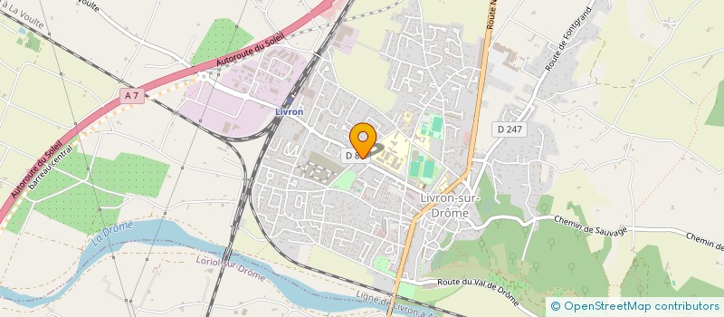 localisation de l'entreprise SCI LES FORGES  LIVRON-SUR-DROME