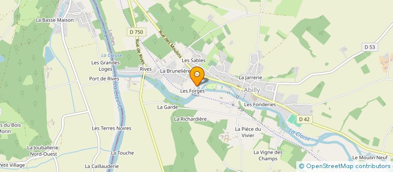 localisation de l'entreprise SCI LES FORGES  ABILLY