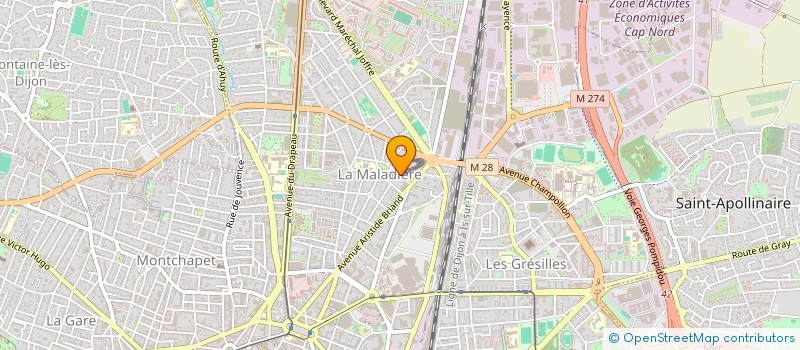 localisation de l'entreprise SCI LES FOUGERES à DIJON