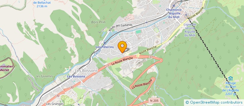 localisation de l'entreprise SCI LES FOUGERES  CHAMONIX-MONT-BLANC