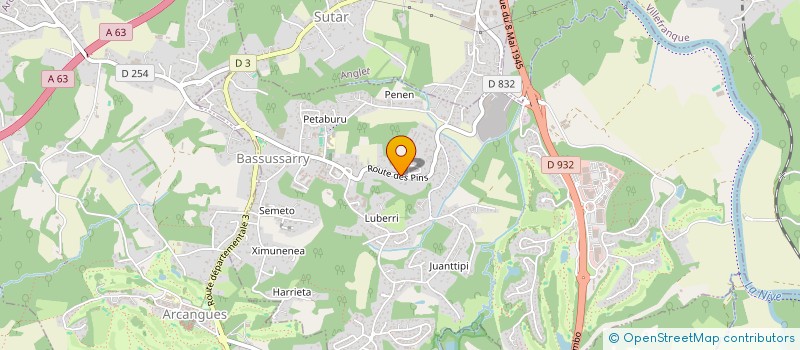 localisation de l'entreprise SCI LES FOUGERES à BASSUSSARRY