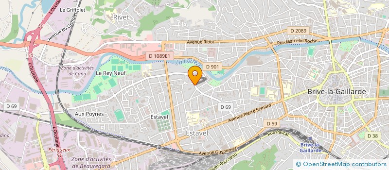 localisation de l'entreprise SCI LES FOURCHES  BRIVE-LA-GAILLARDE