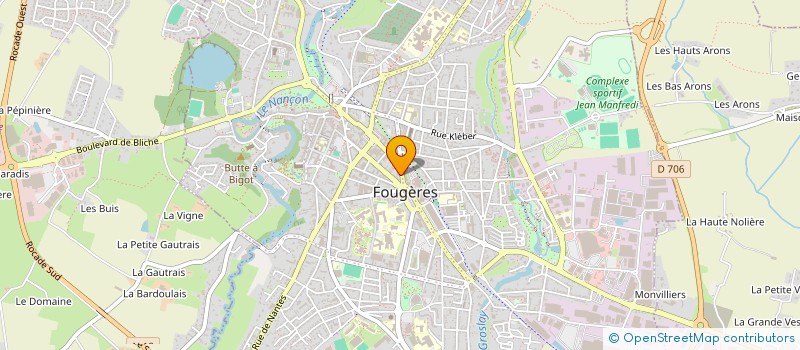 localisation de l'entreprise SCI LES FOUS GERENT  FOUGERES