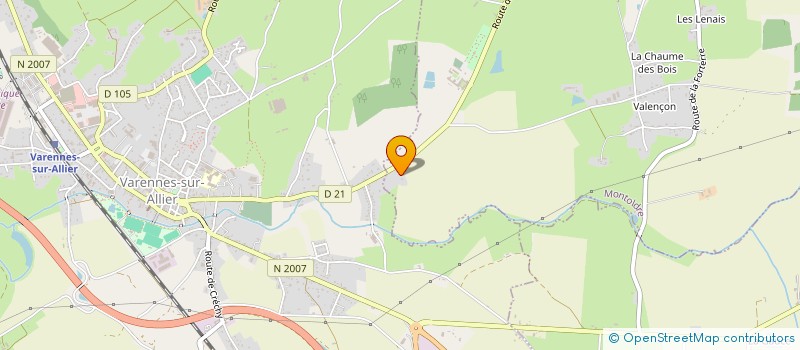 localisation de l'entreprise SCI LES FRAMBOISES  MONTOLDRE