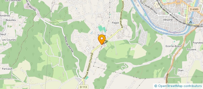 localisation de l'entreprise SCI LES FRANGINS  COULOUNIEIX-CHAMIERS