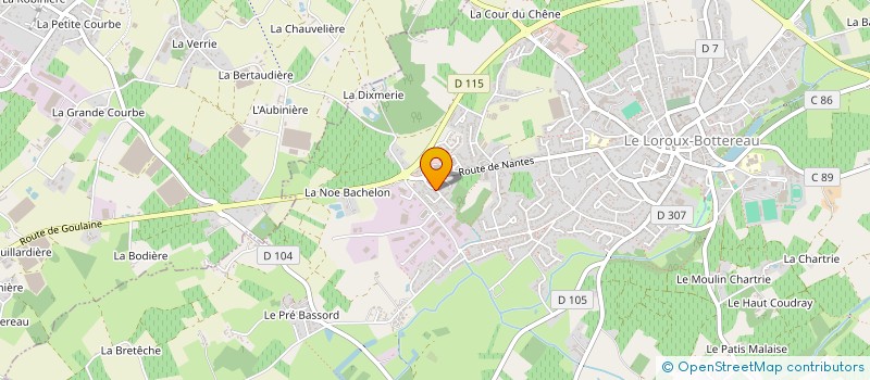 localisation de l'entreprise SCI LES FRESCHES  LE LOROUX-BOTTEREAU