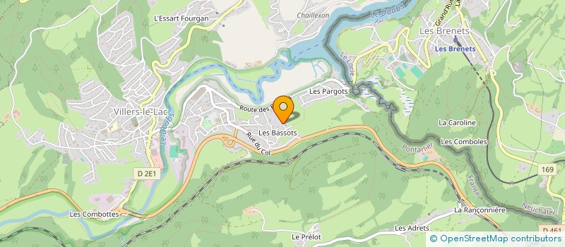 localisation de l'entreprise SCI LES FRITILLAIRES  VILLERS-LE-LAC