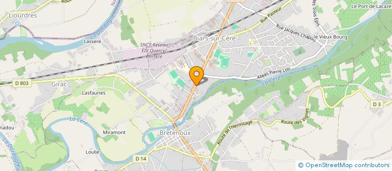 localisation de l'entreprise SCI LES FROMENTALS  BIARS-SUR-CERE