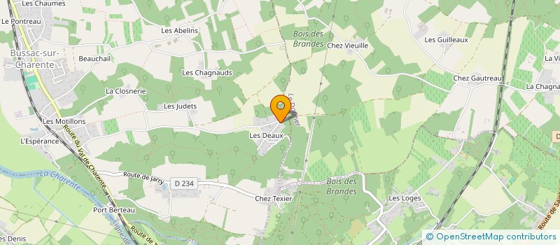 localisation de l'entreprise SCI LES GAILLARDS  BUSSAC-SUR-CHARENTE