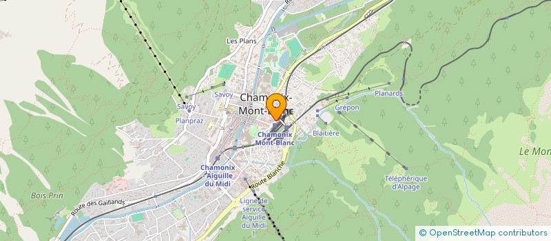 localisation de l'entreprise SCI LES GALAXIES à CHAMONIX-MONT-BLANC
