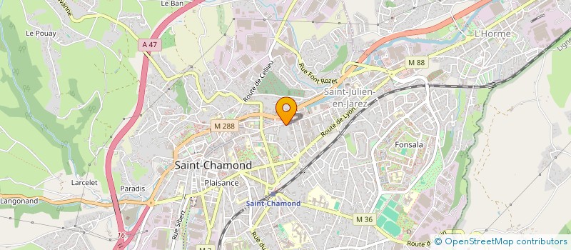 localisation de l'entreprise SCI LES GALLIEUX  SAINT-CHAMOND