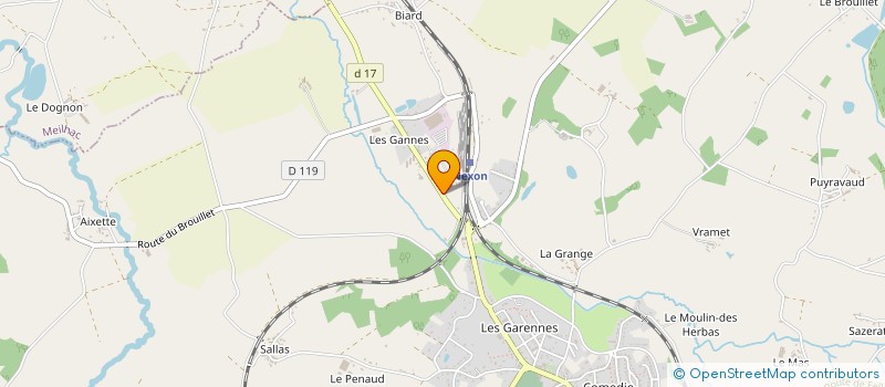 localisation de l'entreprise SCI LES GANNES  NEXON