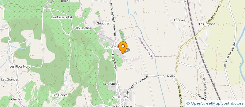 localisation de l'entreprise SCI LES GARDES  MERCUROL-VEAUNES