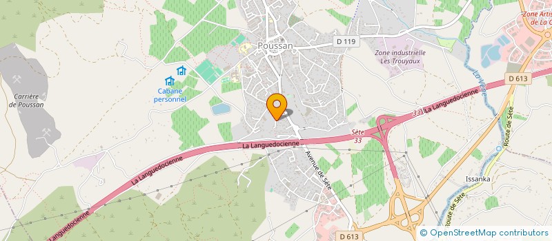 localisation de l'entreprise SCI LES GARRIGUES  POUSSAN