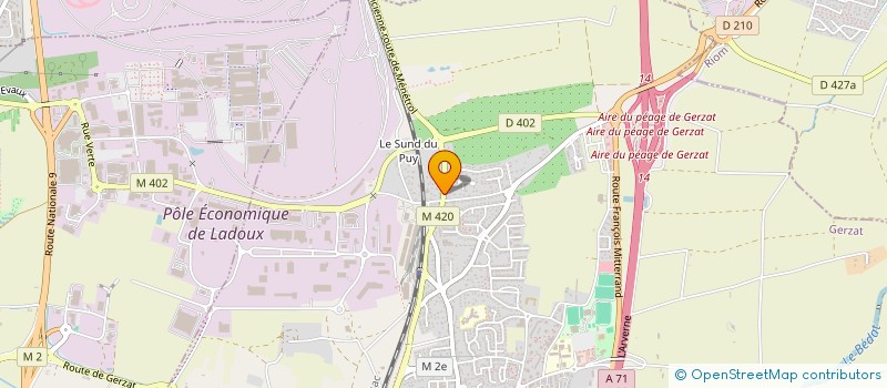 localisation de l'entreprise SCI LES GAUCHERS  GERZAT