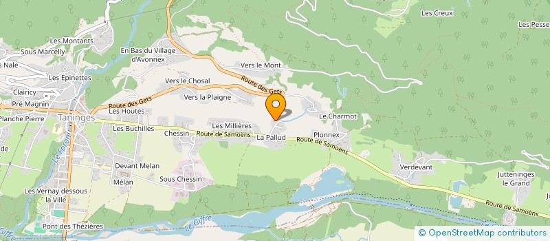 localisation de l'entreprise SCI LES GAUDINS  TANINGES