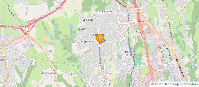 localisation de l'entreprise SCI LES GEAIS  DARDILLY