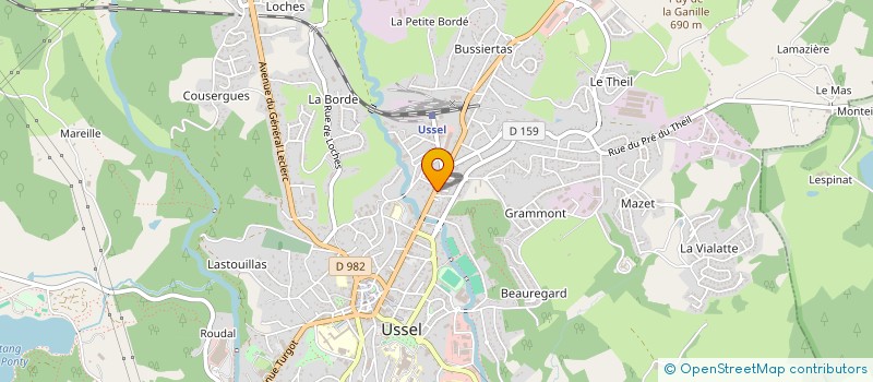localisation de l'entreprise SCI LES GENETS à USSEL