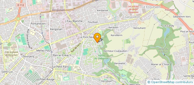 localisation de l'entreprise SCI LES GENETS  BREST