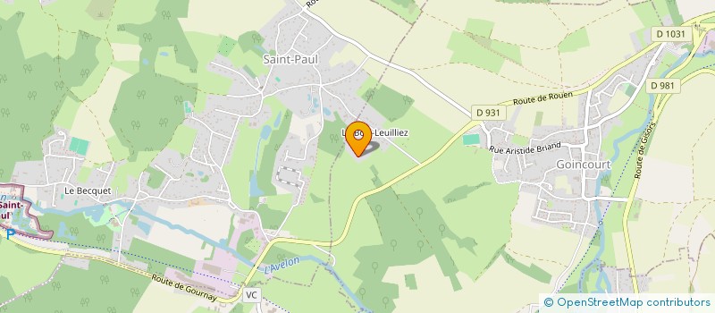 localisation de l'entreprise SCI LES GENETS  GOINCOURT