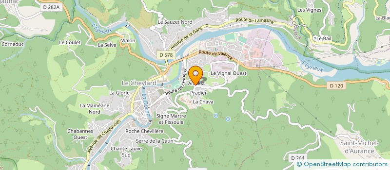 localisation de l'entreprise SCI LES GENETS  LE CHEYLARD