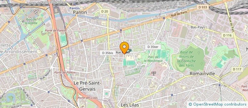 localisation de l'entreprise SCI LES GENETS  PANTIN