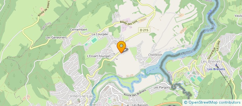 localisation de l'entreprise SCI LES GENTIANES  VILLERS-LE-LAC