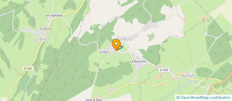 localisation de l'entreprise SCI LES GENTIANES  LE BIZOT