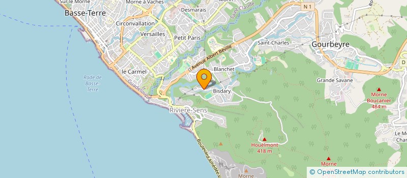 localisation de l'entreprise SCI LES GITES DE L'ANSE A L'ANE  GOURBEYRE