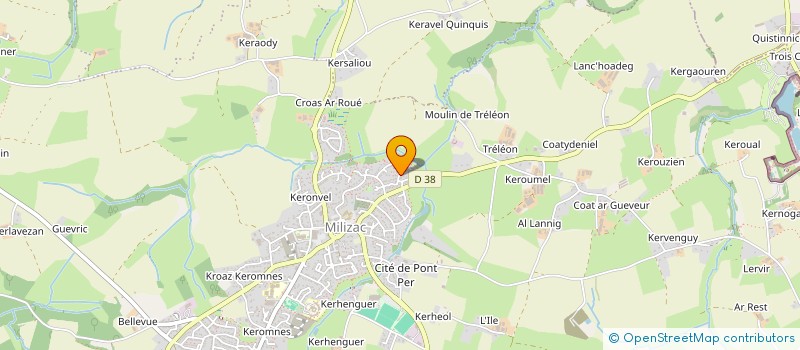 localisation de l'entreprise SCI LES GLACIS  MILIZAC-GUIPRONVEL